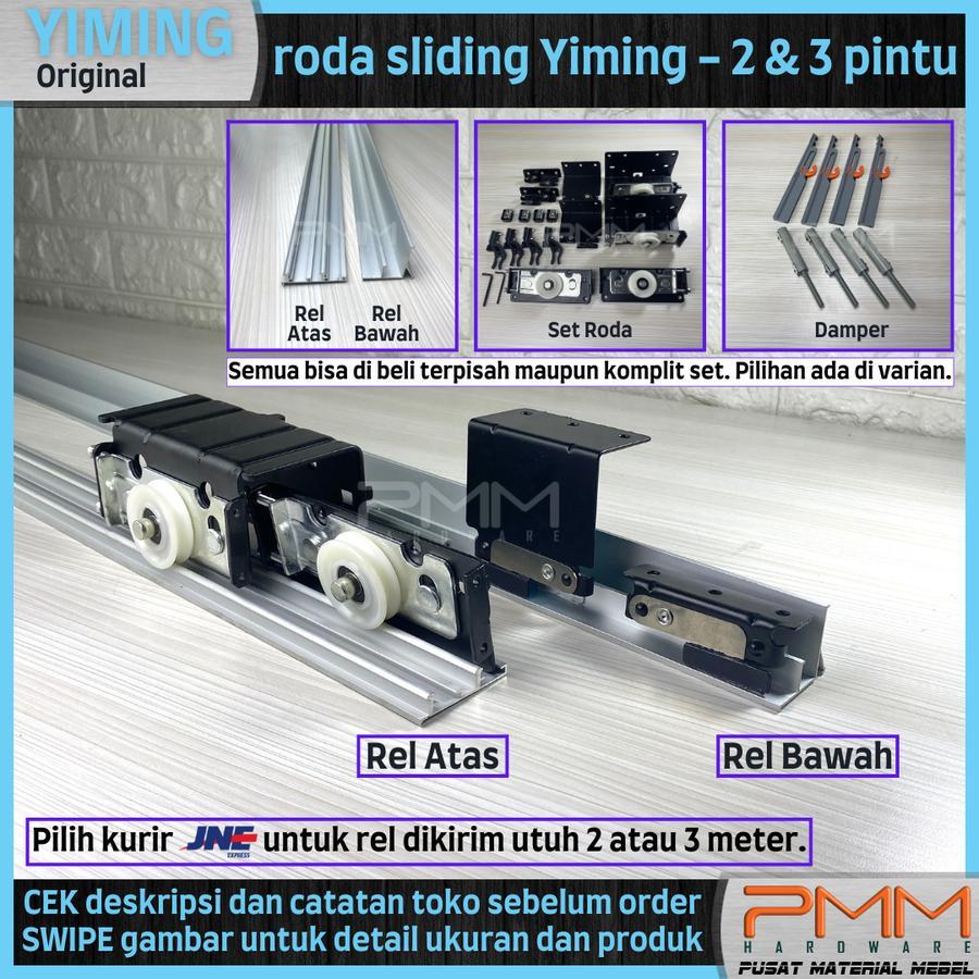 yiming rel sliding pintu geser atas bawah beban 50 kg
