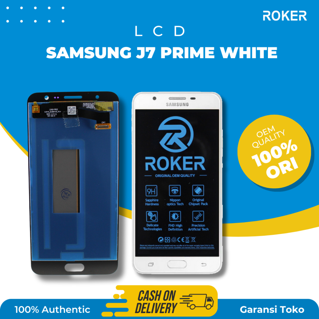 ROKER LCD SAMSUNG J7 PRIME G610 FULLSET LCD TOUCHSCREEN ORIGINAL 100% BY ROKER