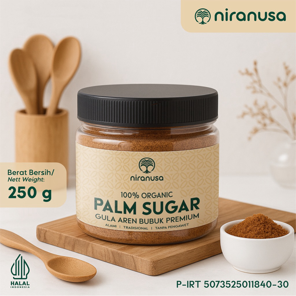 

Gula Aren Bubuk Organik 250g – Palm Sugar Premium • Tanpa Pengawet (TOPLES PLASTIK)