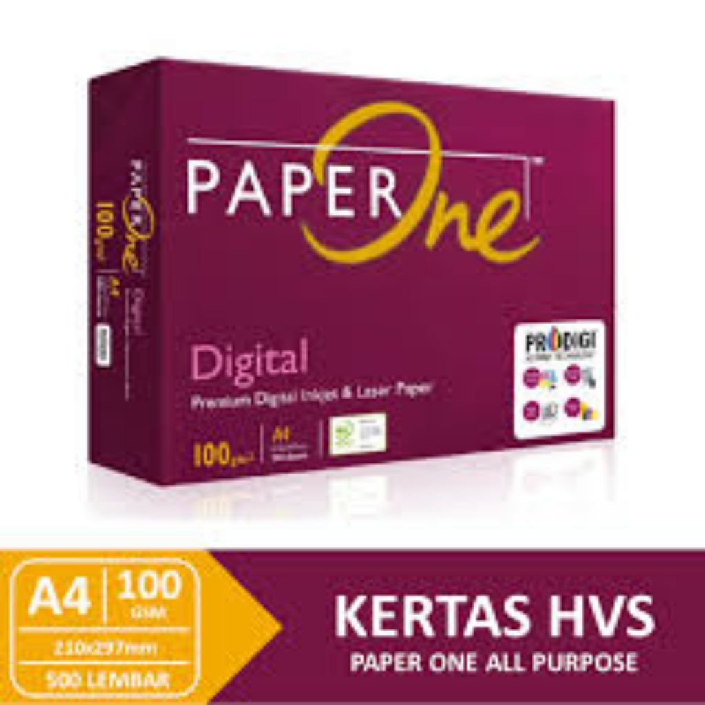 

Kertas hvs A4 100 gsm Paper one