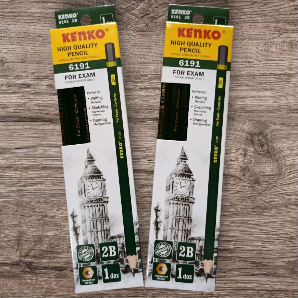 

(12pcs)pensil kenko 2B hijau