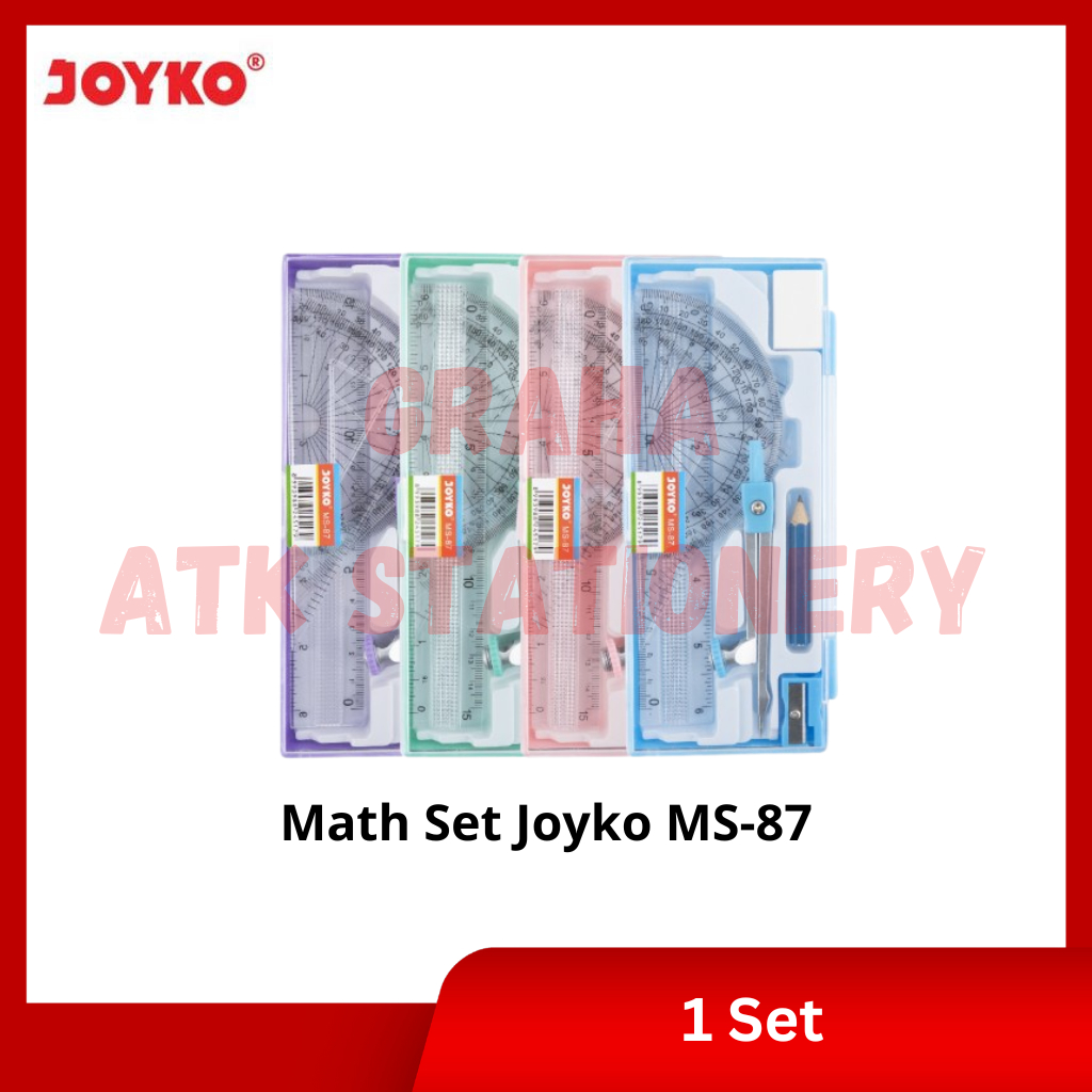 

[1 Pcs] Jangka Besi Joyko MS-87 / Compass Set / Jangka Matematika Math Set Besi Joyko MS-87