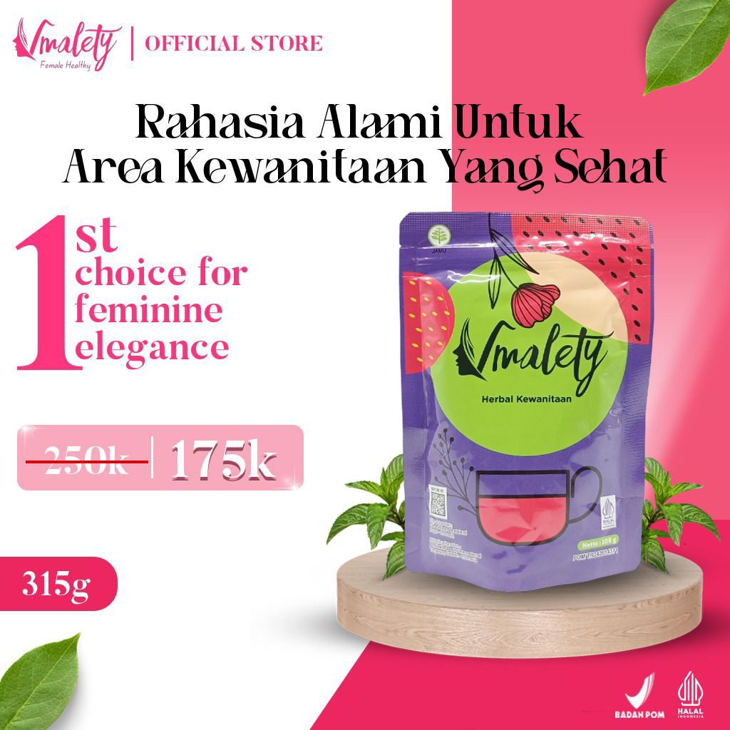 

Vmalety - Minuman serbuk herbal kewanitaan rasa mixberry | Lancar Haid | Anti nyeri haid | keputihan | promil | dan masalah kewanitaan lainnya