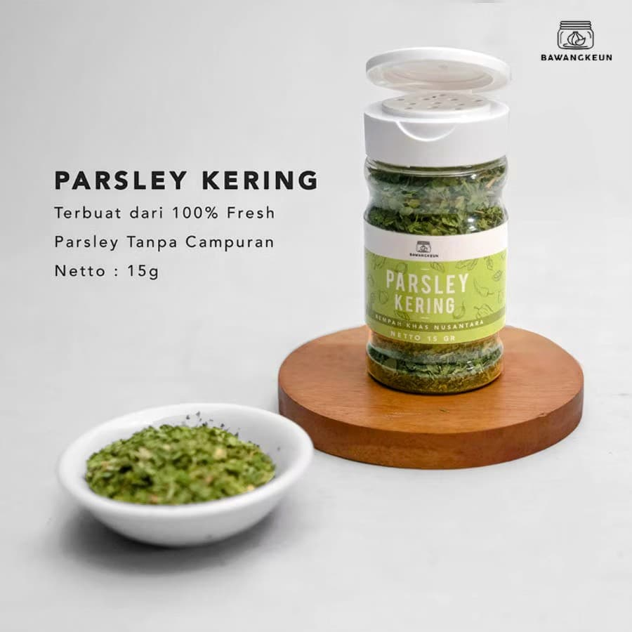 

Parsley Kering Bubuk 15gr by BAWANGKEUN BUMBU Dried Parsley Flake Daun Peterseli Kering Rempah Dapur
