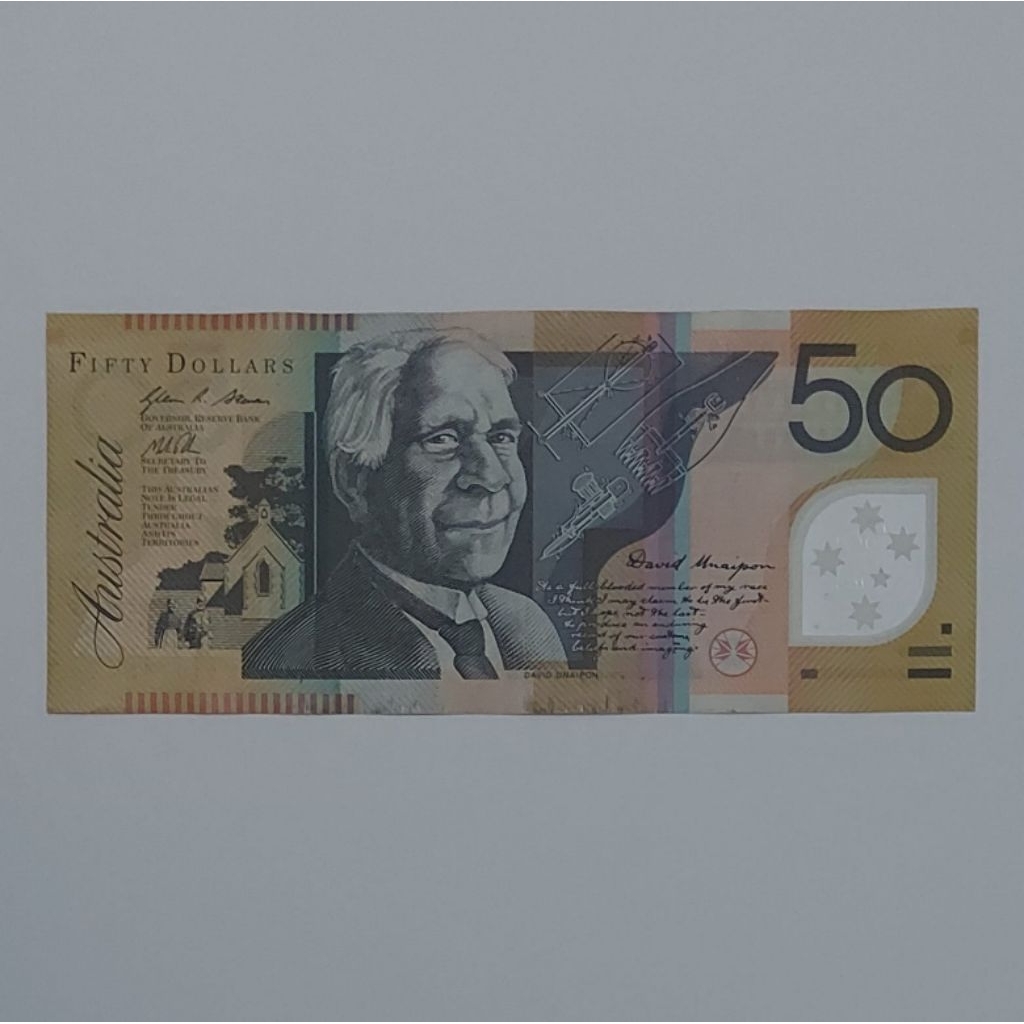Dolar Australia Uang Asing Pecahan 50 Dolar Old Series Polymer