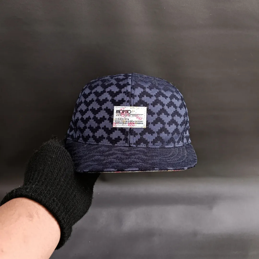 Topi Snapback Unisex Pria Wanita MOVITO AOP