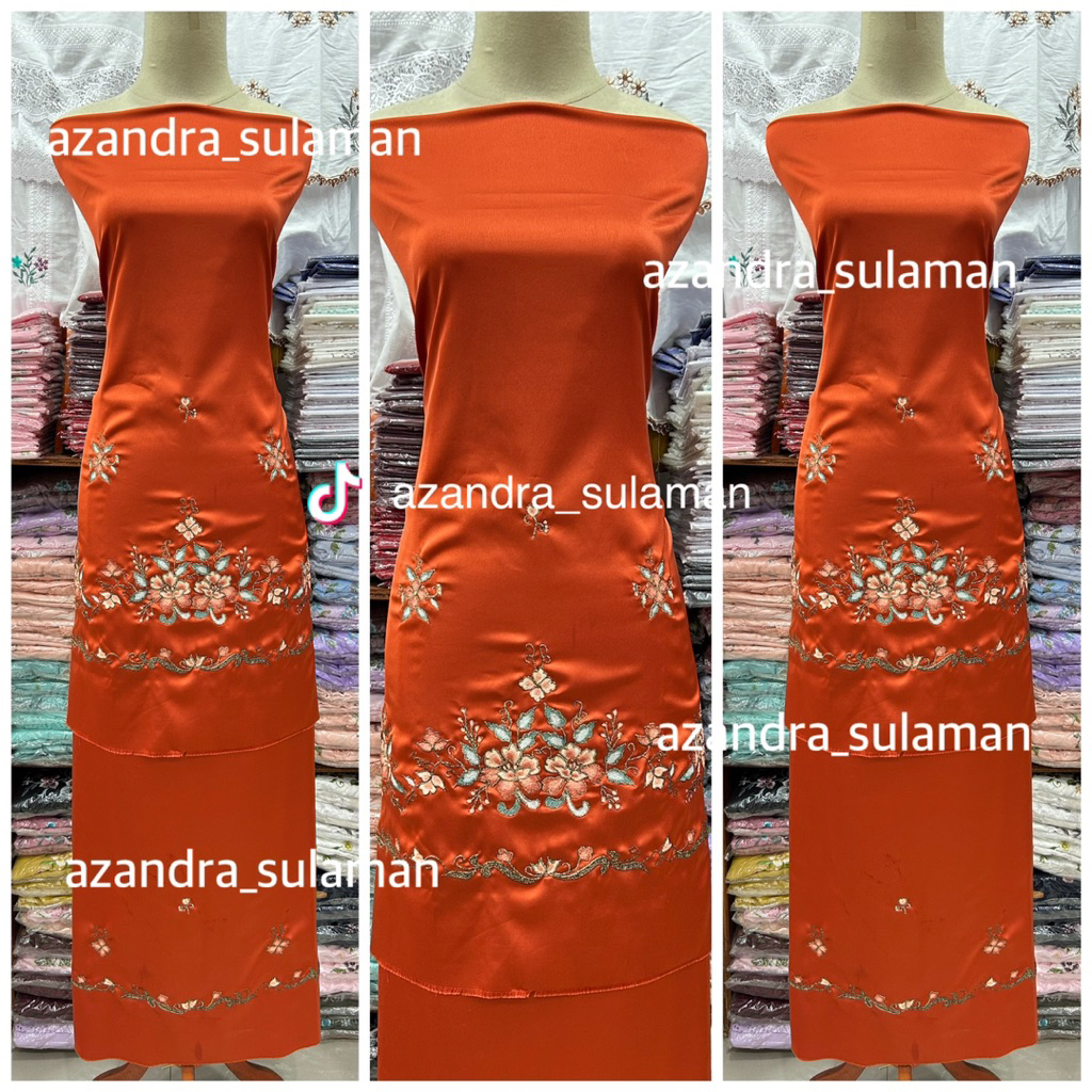 bahan baju kurung bordir suji kasiak benang kodok bukittinggi padang