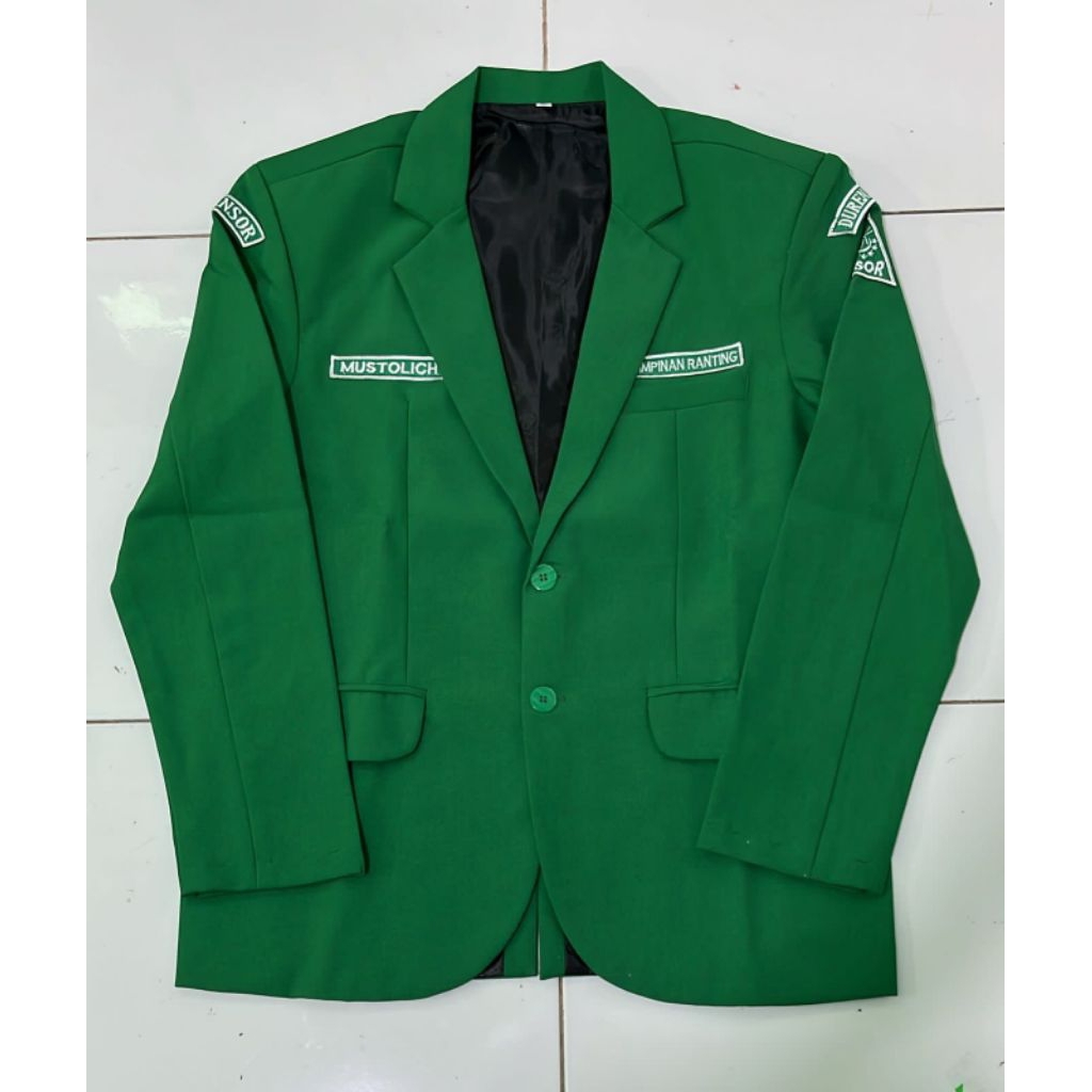 Jas ansor lengan Panjang Kancing 2 Bahan Avano