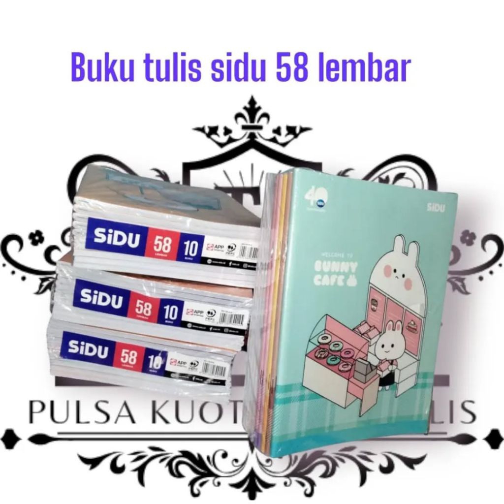 

buku tulis sidu (sinar dunia) 58 lembar