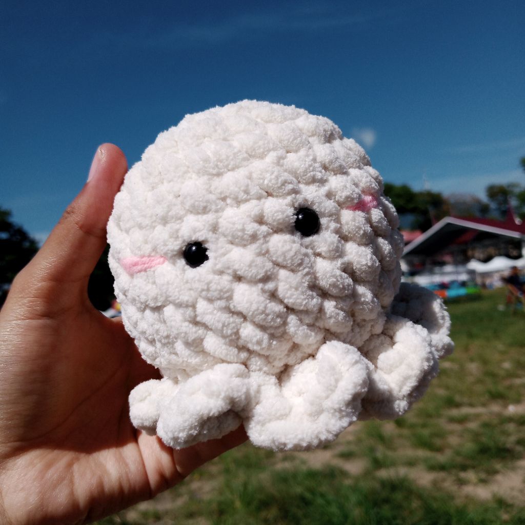 [CRONAD] BIG Squeeze Octopus Amigurumi | Boneka Rajut Gurita Besar | Plushie Boneka Lembut
