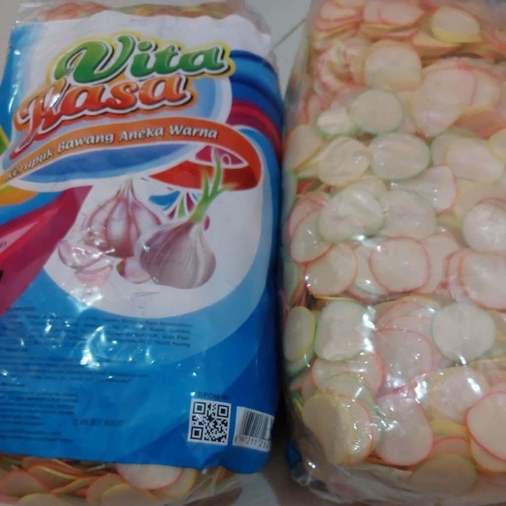 

KERUPUK BAWANG ANEKA WARNA CAP VITA RASA 5KG