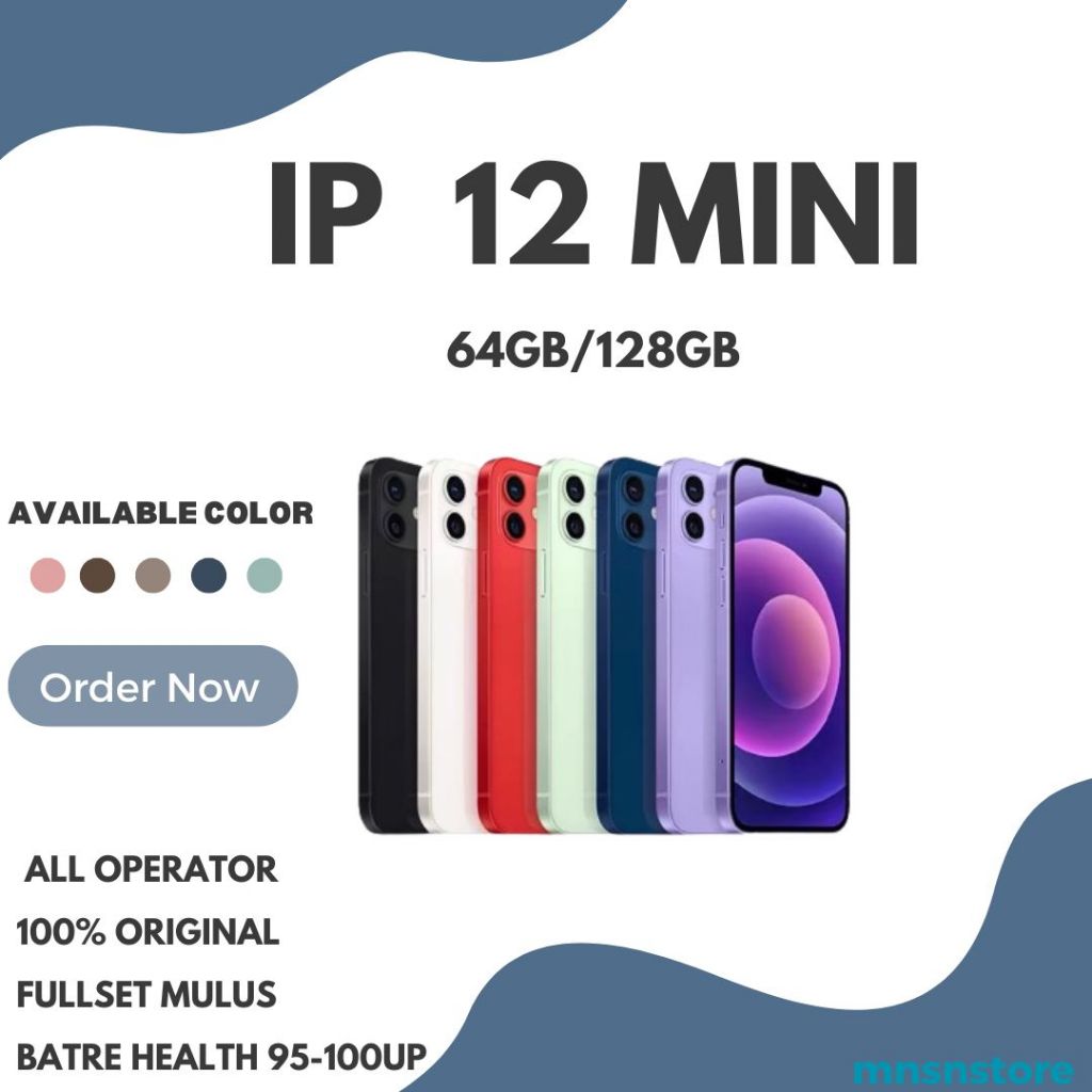 IP 12mini 64GB 128GB 512GB Second BEKAS ORIGINAL 100% MULUS AIPHONE 12 GSM LTE 4G