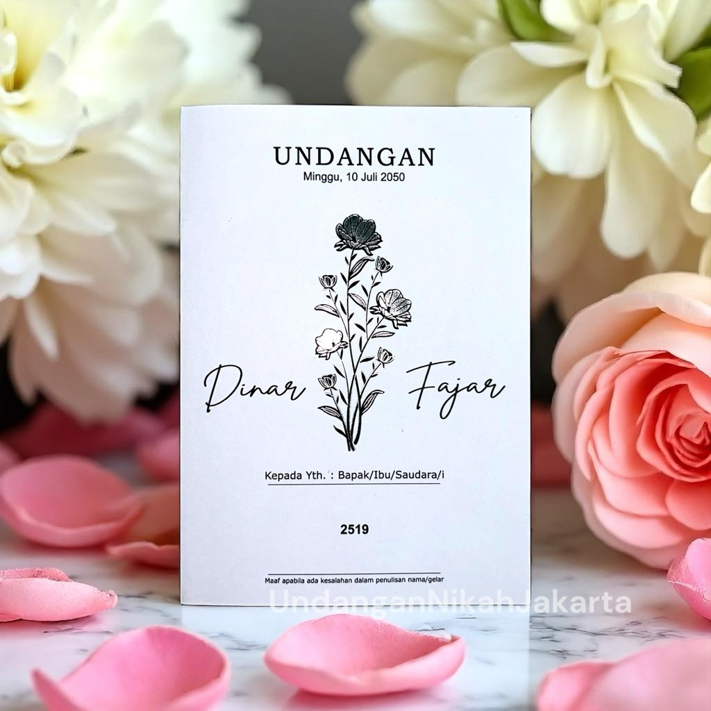 Blangko Undangan Kosong Pernikahan Erba  BLANKO UNDANGAN  MURAH Simple 2519