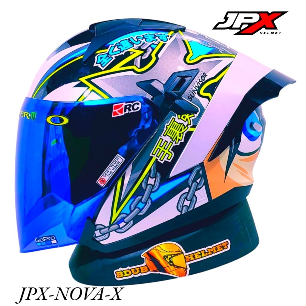 helm jpx Nova x motif N6 paket ganteng 100% original jpx baru