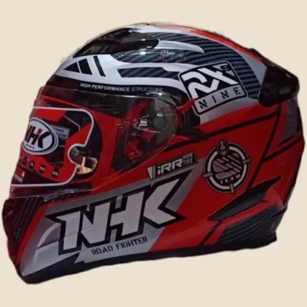 Helm NHK RX9 warna SILVER/MERAH RACING