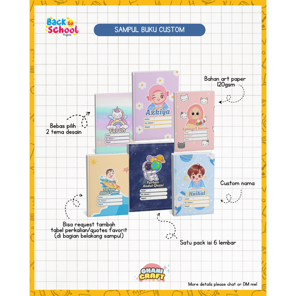 

Sampul Buku Custom Nama Art Paper Gambar Lucu (Bisa Request Tema)