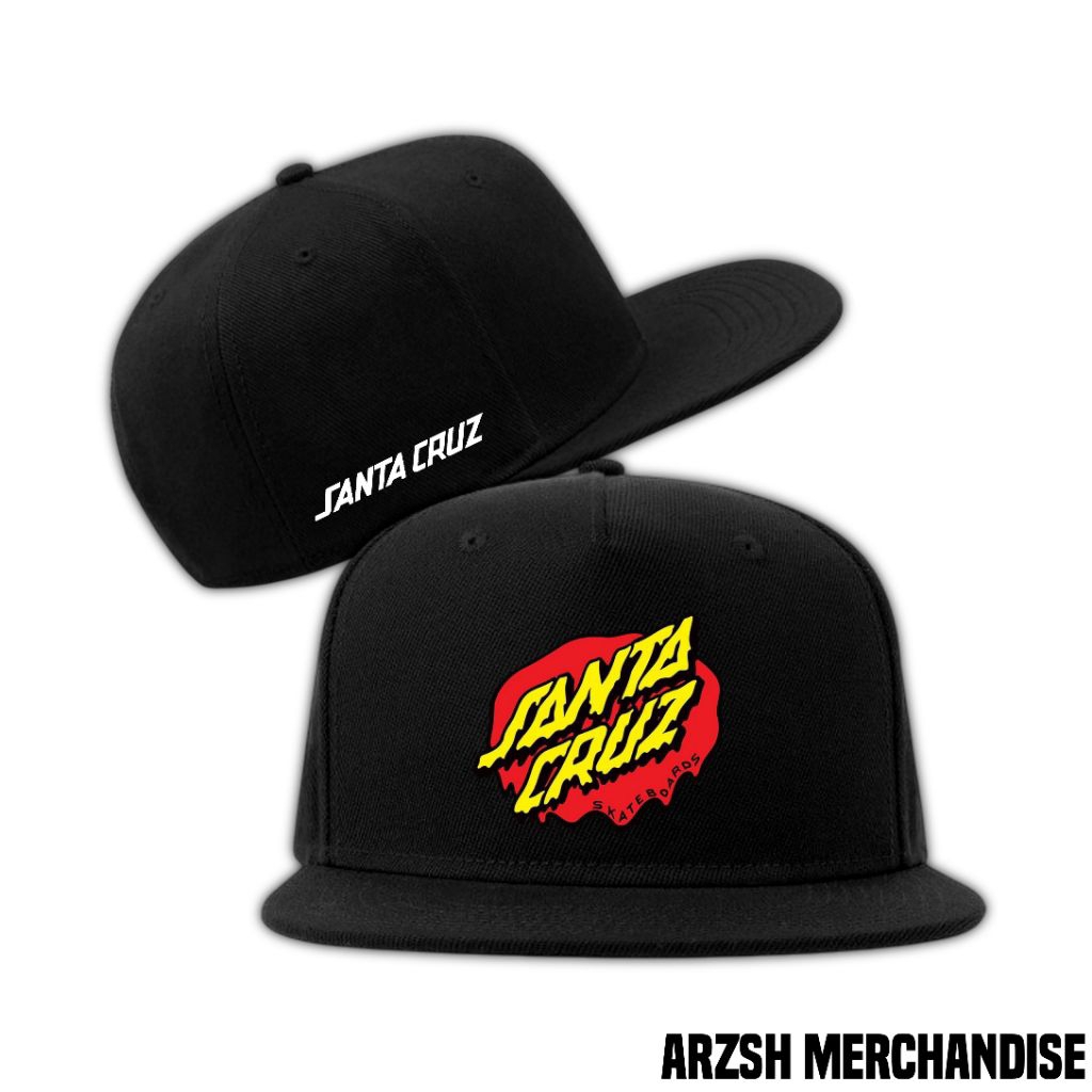 Topi Santa Cruz Skateboard Snapback - Topi Snapback Santa Cruz Skateboard - Topi Snapback Premium - 