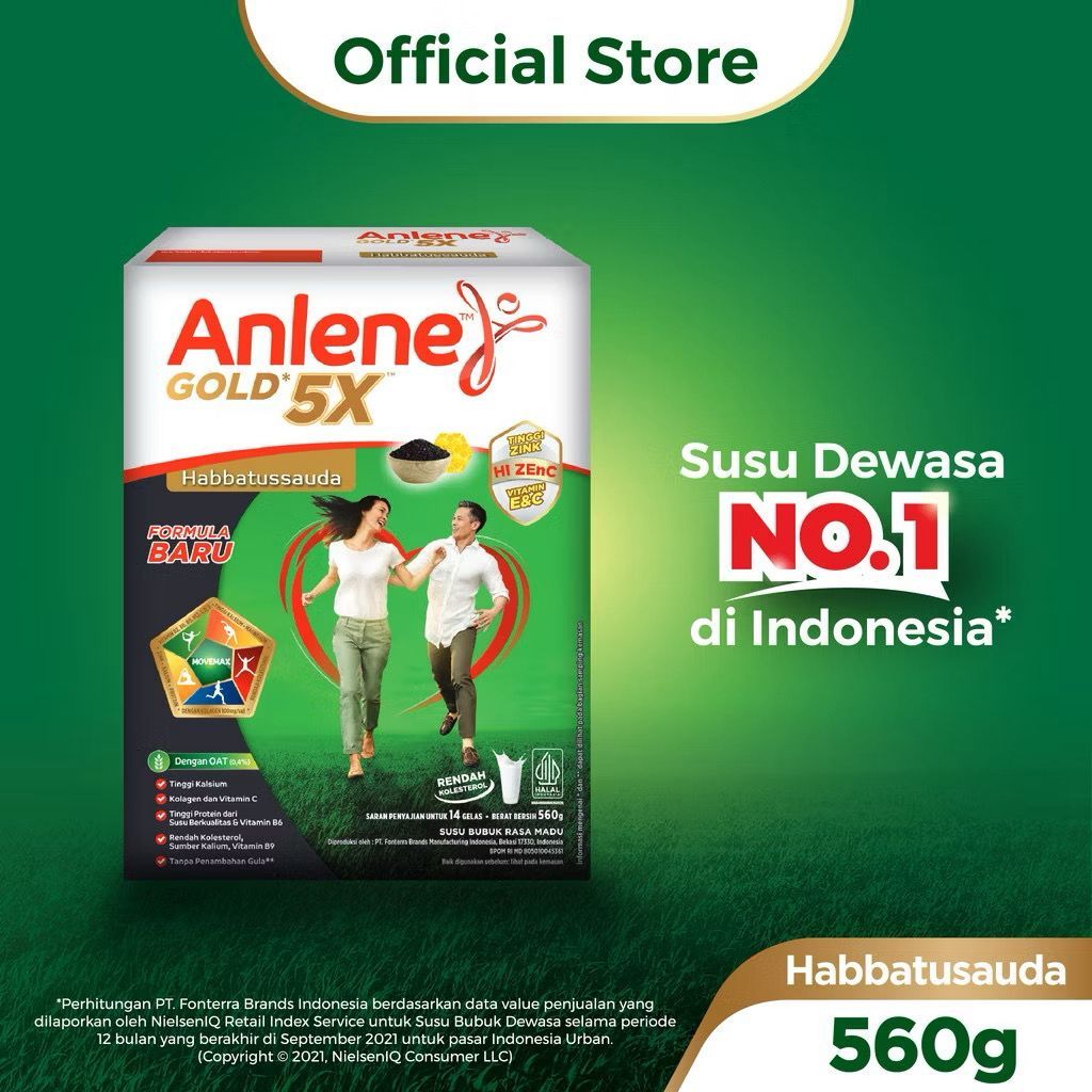 

Anlene Gold 5x Habbatussauda - Susu Bubuk Dewasa