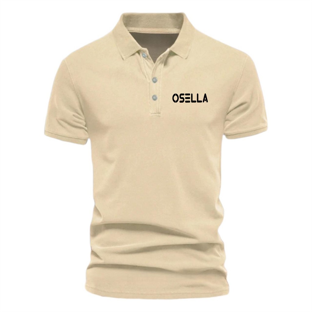 Polo Shirt Pria Basic Keren Kaos Kerah Dewasa T - Shirt Kaos Polo Osella Pria / Wanita Baju Santai B