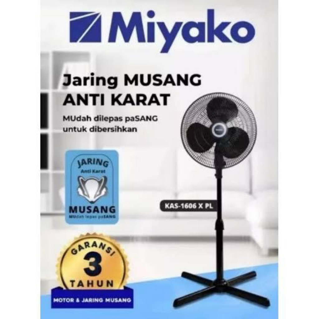 kipas angin berdiri 16” miyako 1606xpl