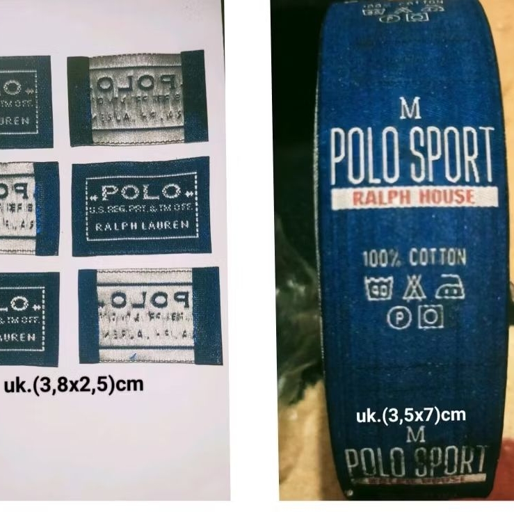 

label merek brand label (main size) tag polo