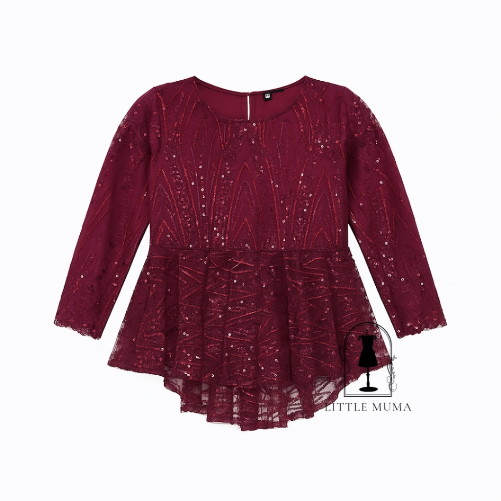 Baju Kebaya Pesta Anak Modern Lengan Panjang Umur 7 Tahun sampai 11Tahun