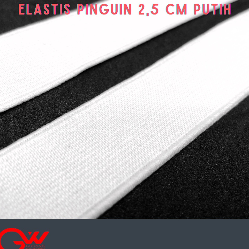 KODE B97O KARET ELASTIS  TALI ELASTIS  WEBBING ELASTIS  PINGUIN ELASTIS 25 CM