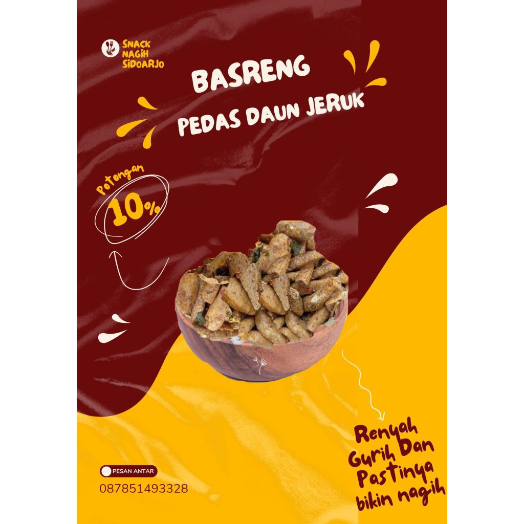 

Basreng Pedas Daun Jeruk Pedas Nagih Renyah Cemilan Enak