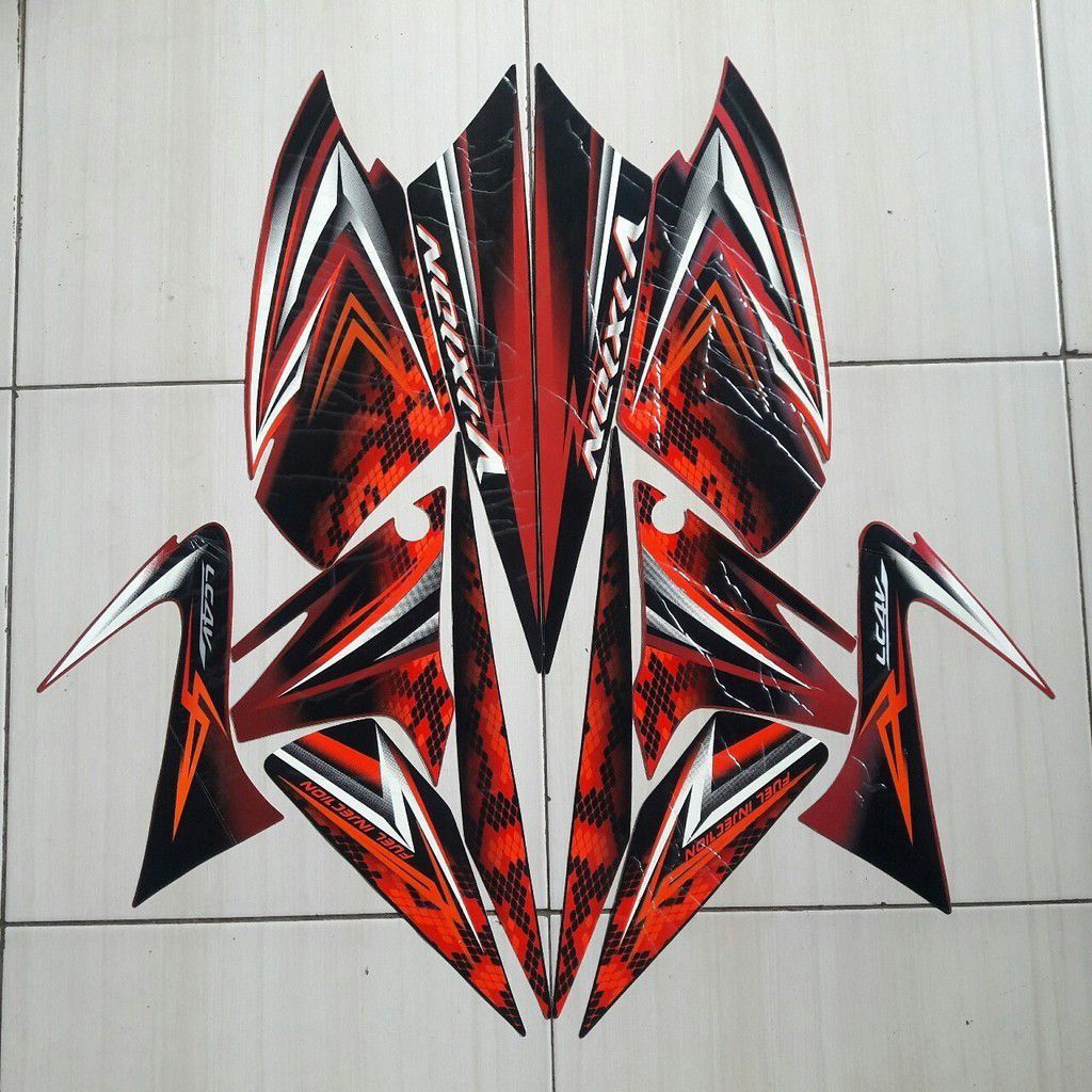 sticker striping motor vixion old 2008 merah
