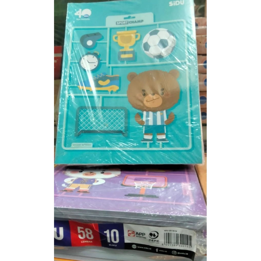 

Buku tulis Sidu isi 58lembar,1pack