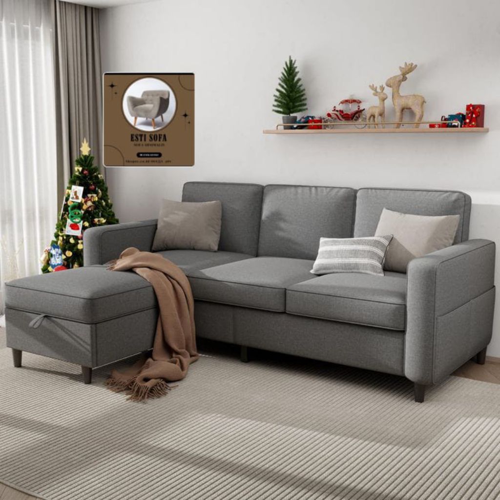 FREE BANTAL Sofa L Bed Minimalis Terbaru Sofa L Bed Modern Furniture Sofa L Bed Kualitas Terbaik Sof