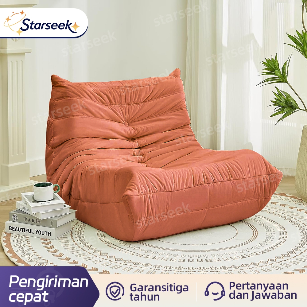 STARSEEK sofa TOGO rekreasi berukuran kecil/sofa ulat bergaya Nordik/ruang tamu kamar tidur kursi pa