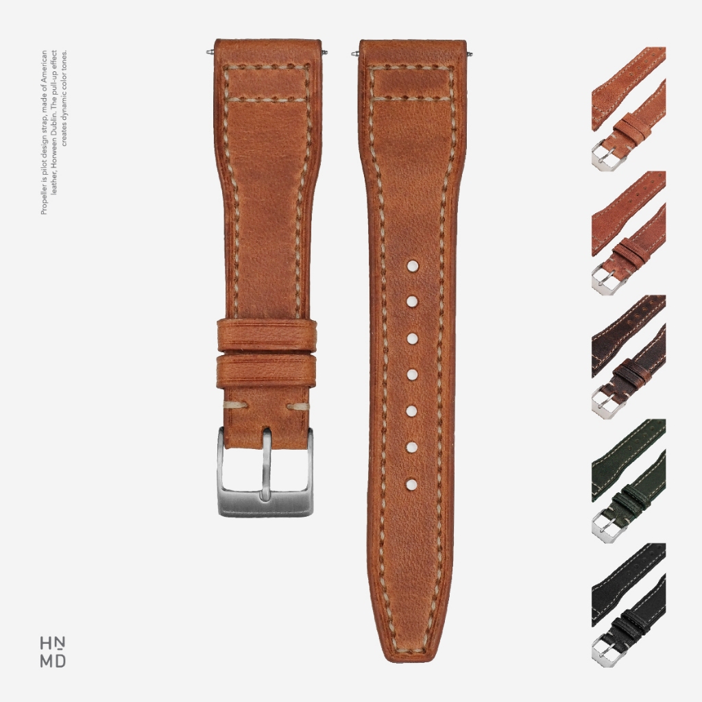 Propeller - Pilot / Aviator Watch Strap Handmade Premium Horween Leather