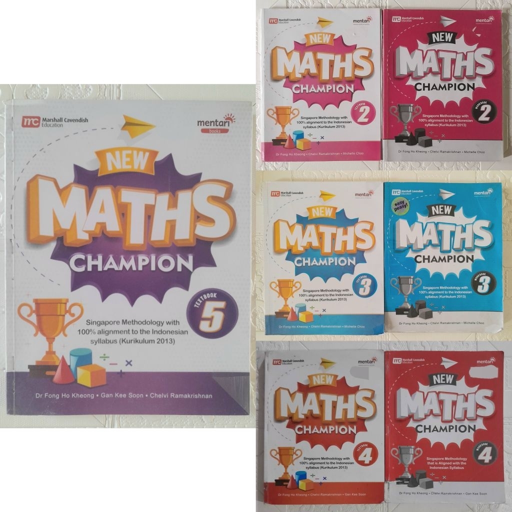 

New Maths Champion 2 3 4 5 Marshall Cavendish Workbook Textbook