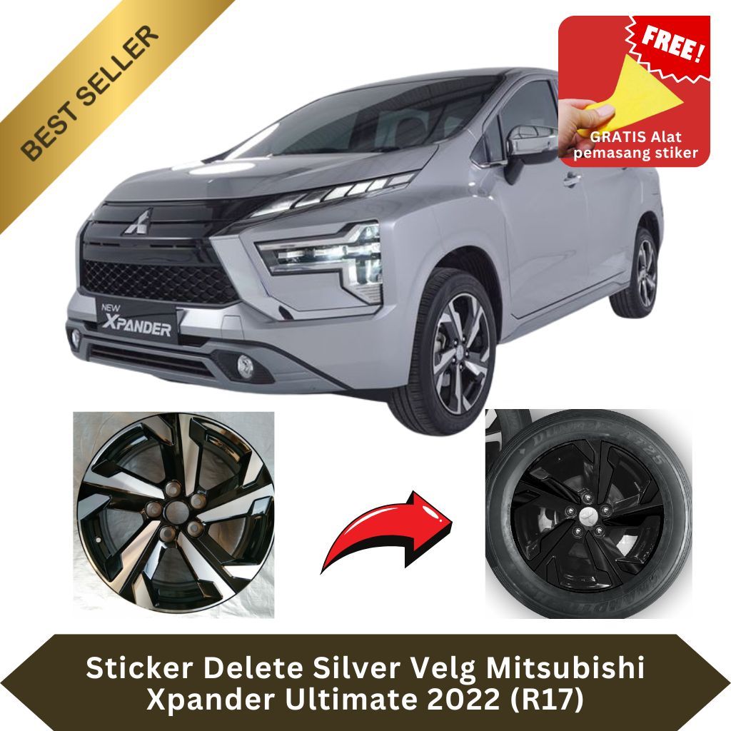Sticker Delete Silver Velg Mitsubishi Xpander Ultimate 2022 (R17)