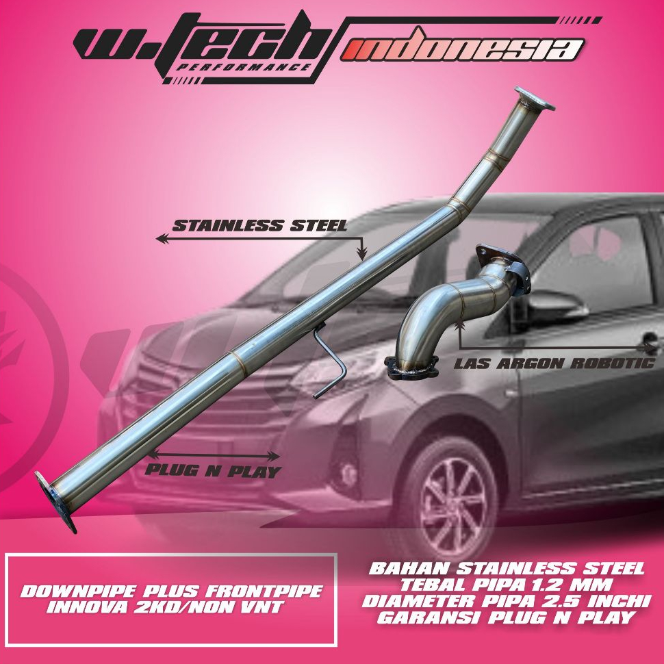 Downpipe Frontpipe Innova Diesel 2KD WTECH