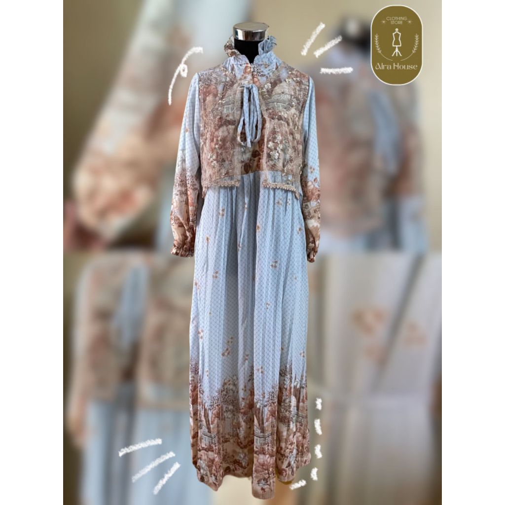 Midi dress // ice blue