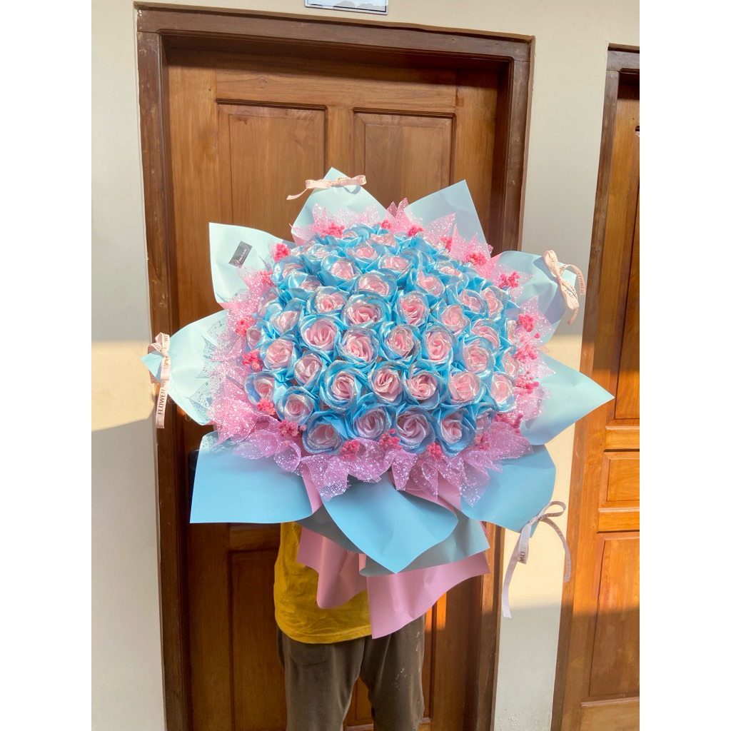 BUKETOSAKI | Buket Satin Termurah Jumbo / Buket Bunga Satin / Buket Pita Satin