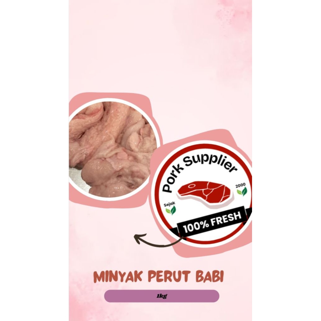

Minyak Tebal Babi / Lemak Babi / Pork Lard - Daging Babi Kualitas Premium