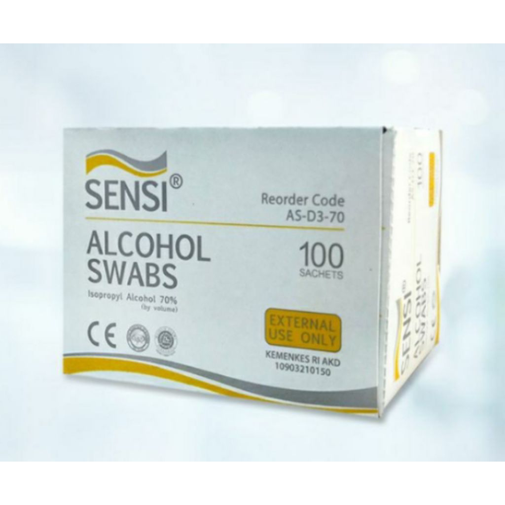 Alkohol Swab Tissue 100 Pcs tisu basah Medis Steril