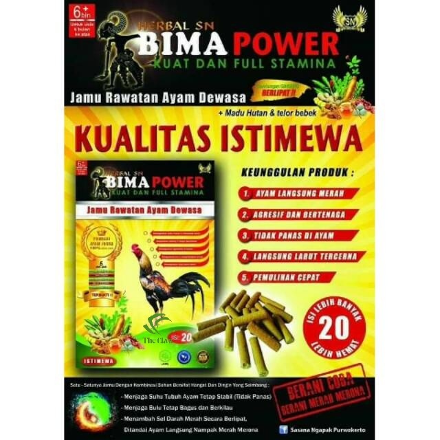 ( The Claw) Bima Power 20 butir Vitamin Jamu Ayam Bangkok Jago Sasana Ngapak