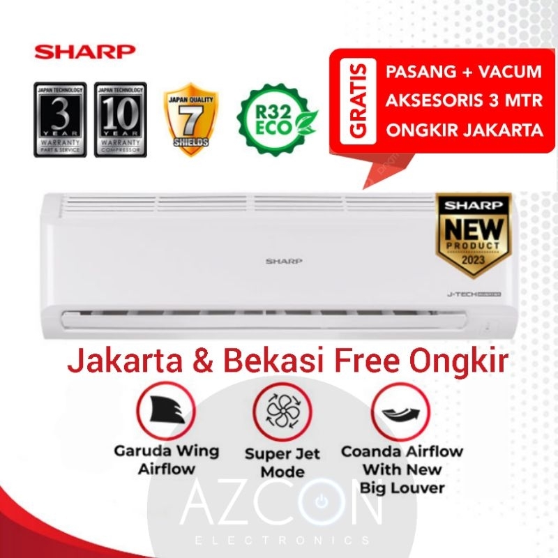 +PASANG AC Sharp 1/2 PK AH-X6BEY Inverter dan AH-XP6BMY Plasma Inverter Lokal