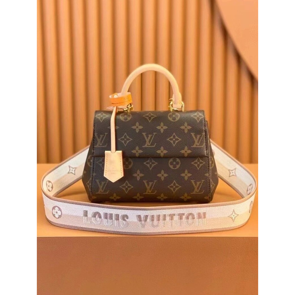 100% authentic LV Louis Vuitton Cluny BB/ukuran sedang/Tas Wanita / Top Handle Bag/Tas Selempang & B