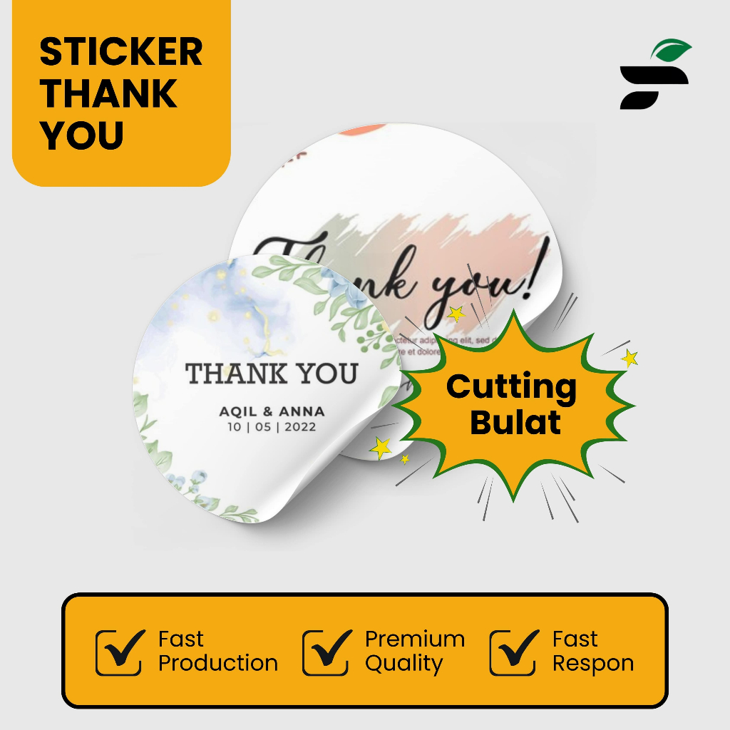 

Buzz ADV - Thank You Sticker Chromo / Label / Stiker Terima Kasih / Ukuran 5 Cm Untuk Packing Produk Custom / Stiker Custom Logo
