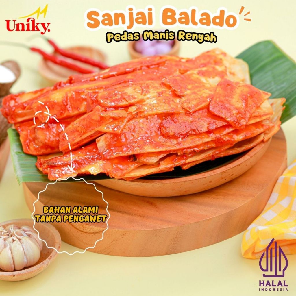 

Sanjai Balado 250 gr / Kerupuk Singkong Balado Pedas Manis