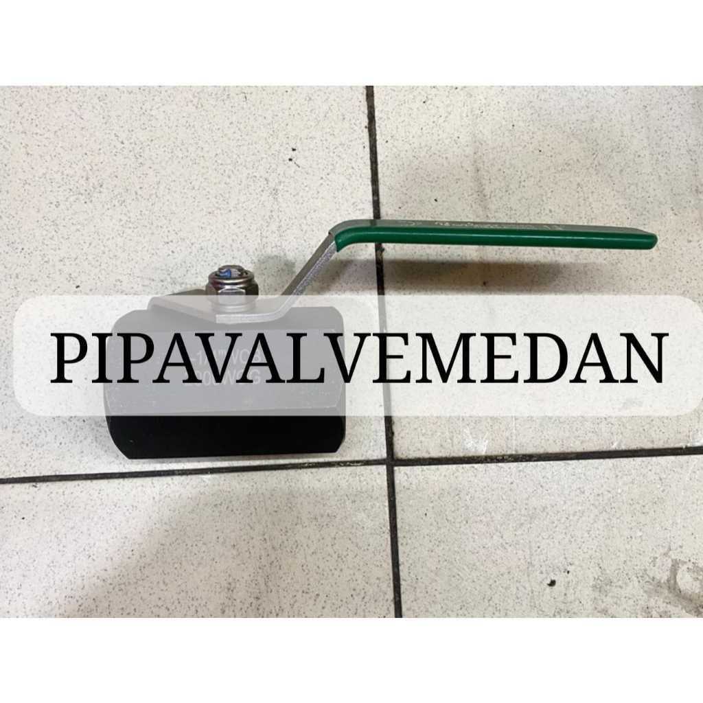 Ball valve 1-1/4 inch Drat NPT #2000 wog ( Steam ) Besi / Carbon steel / stop kran 1-1/4"