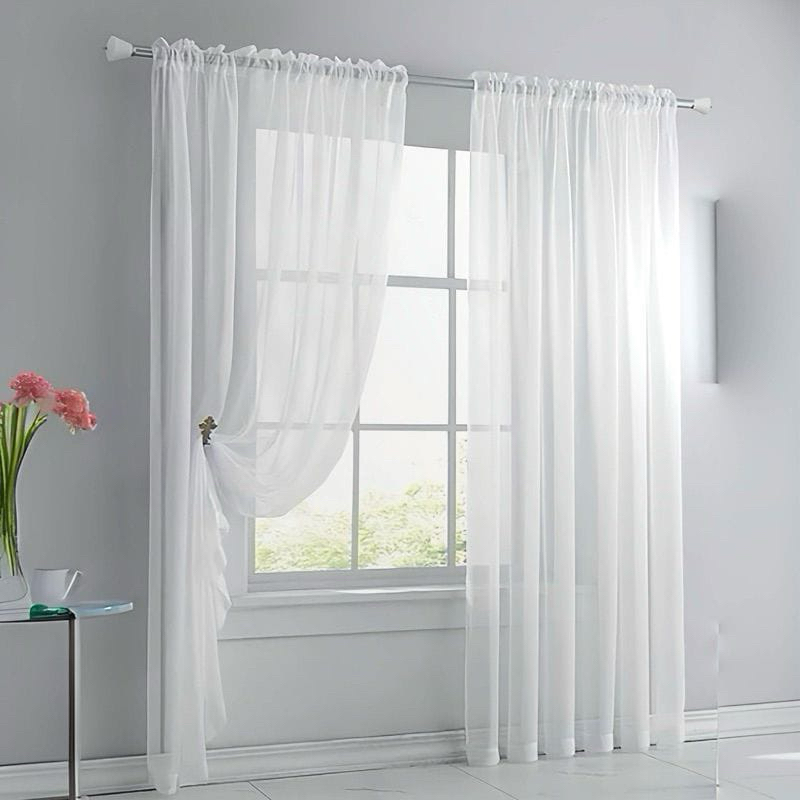 Gorden Vitrase Serut Polos Tebal