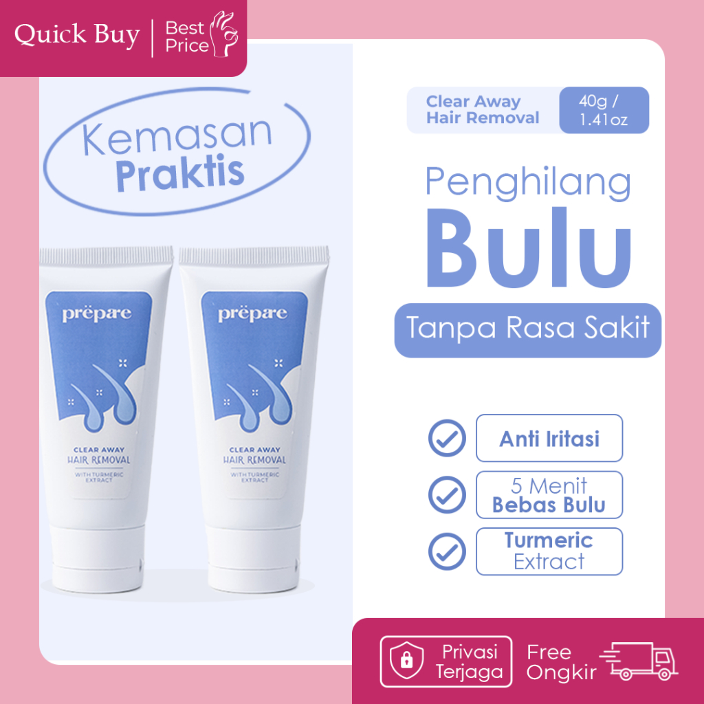 Prepare Bundling 2 Pcs Hair Removal Penghilang Bulu Kaki Remover Bulu Ketiak Perontok Bulu