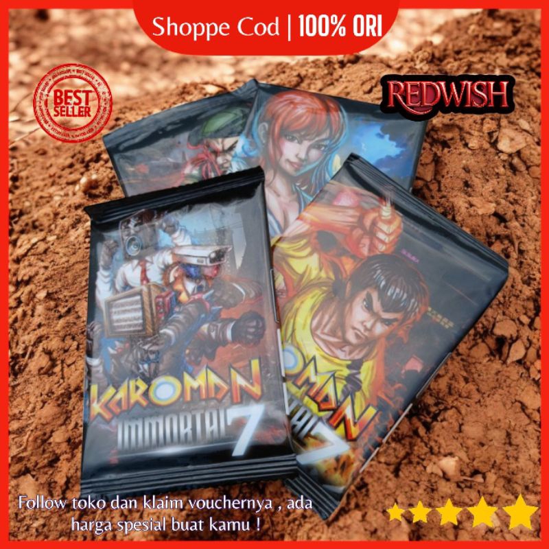 mainan kartu edukatif 3d puzzle KAROMAN IMMORTAL 7 victory terbaru viral terlaris murah paket 15 pcs