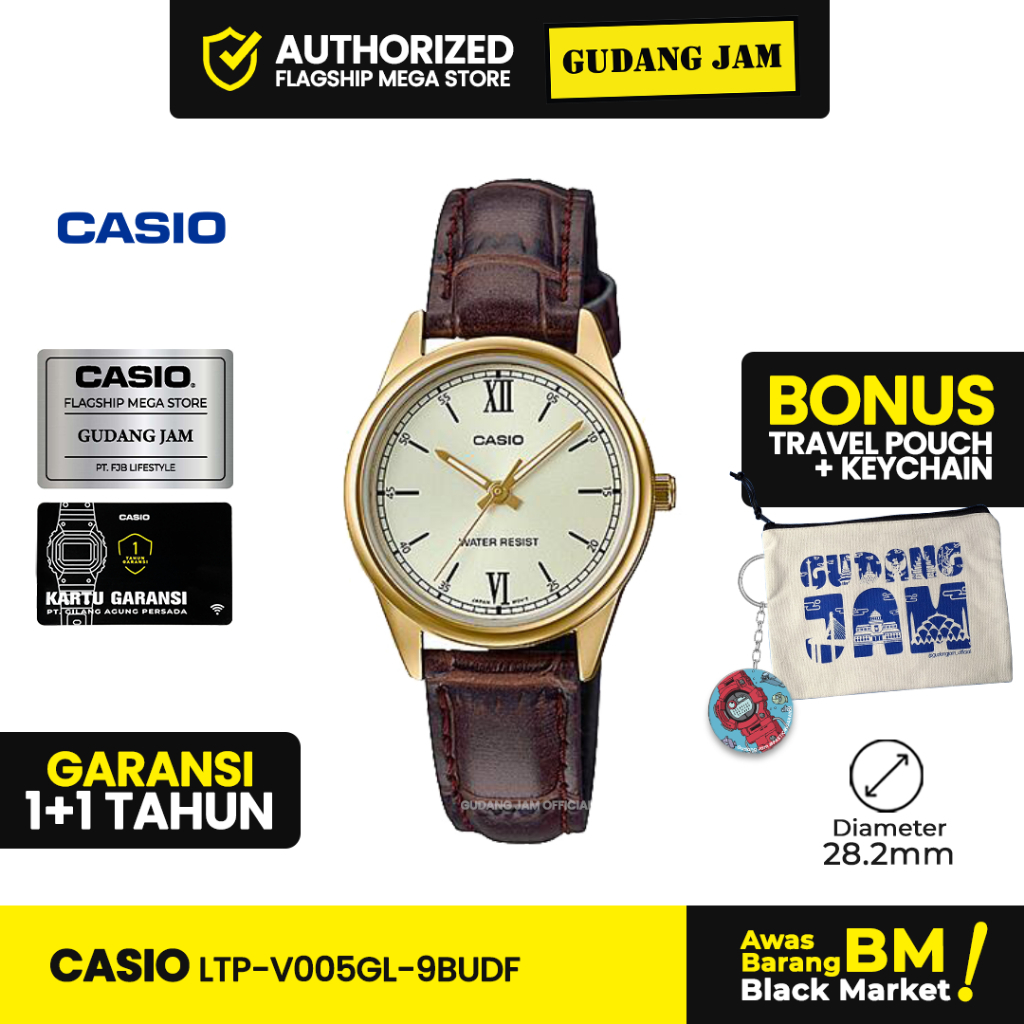 Jam Tangan Casio LTP-V005GL-9BUDF LTP-V005GL LTP-V005 LTPV005GL LTP V005G